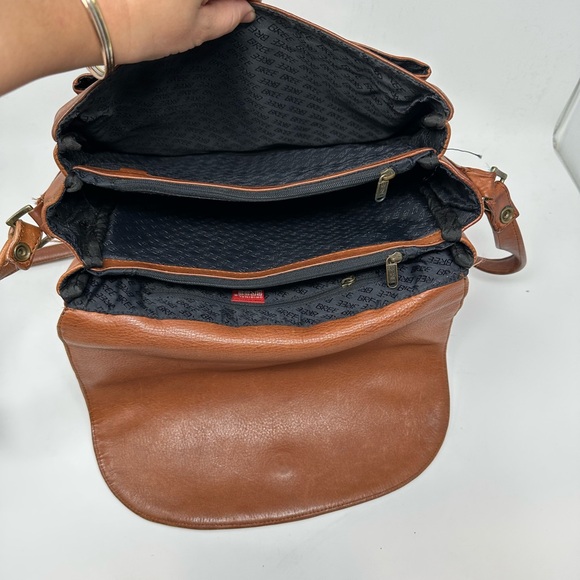 Vintage Bree Germany Brown Saddle Leather Crossbody Bag - Picture 10 of 16